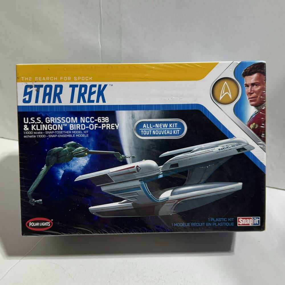 Star Trek U.S.S Grissom NCC-638 & Klingon‎ Bird-Of-Prey Plastic Snap Model Kit